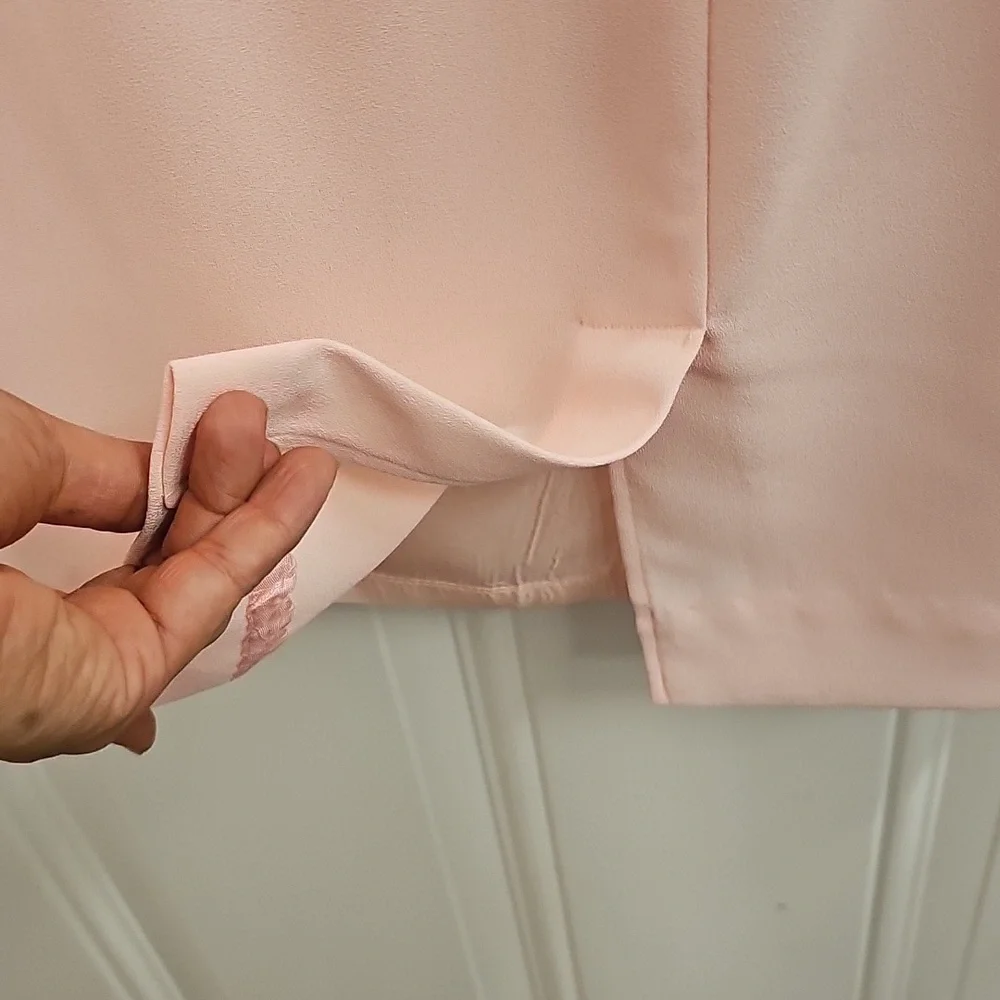 Elegant, Wedding, Bride, Pink, Women's, Midi, Dress, Formal, Vintage, 90s, Party - Picture 6 of 7